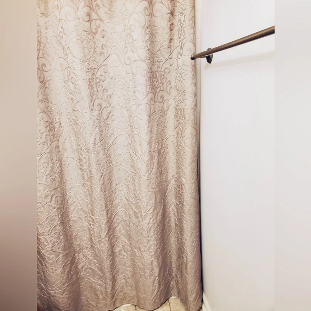 Fieldcrest Texturized Brocade Patterned Shower Curtain